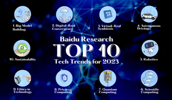 Baidu Research releases its top 10 tech trends for 2023